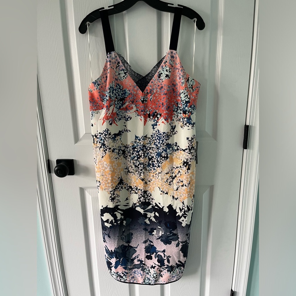 Gorgeous Adelyn Rae Print & Lace Dress // Sz. Med. // NWT - Picture 4 of 15